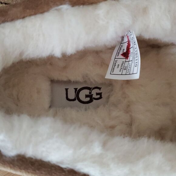 UGG Ascot Slipper Chestnut Suede Wool Comfort Loafer Men's US 10 New - Picture 7 of 13